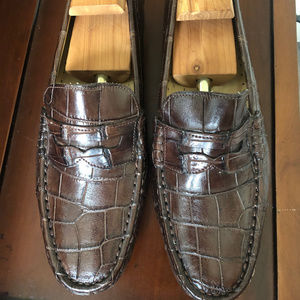 BRAND NEW Handmade Alligator Mens loafers  Size 10